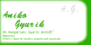 aniko gyurik business card